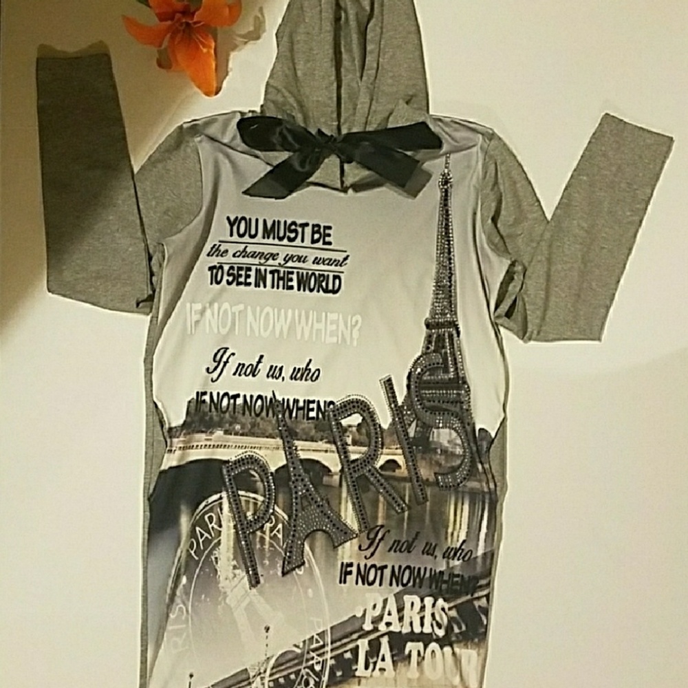 🌺Paris long sleeve tshirt dress🌺